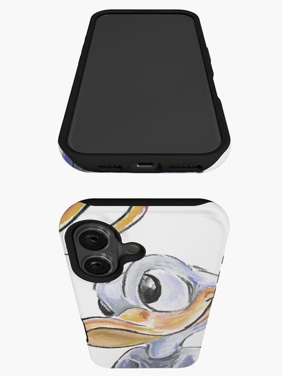 Charcoal and Oil - Angel Donald Duck iPhone Case