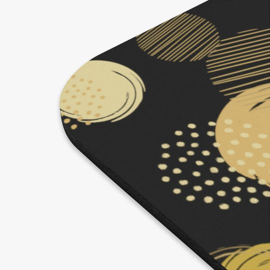 Disney Black & Gold Polka Dots Mouse Pad, Mickey Mouse Pad, Minnie Mouse Pad