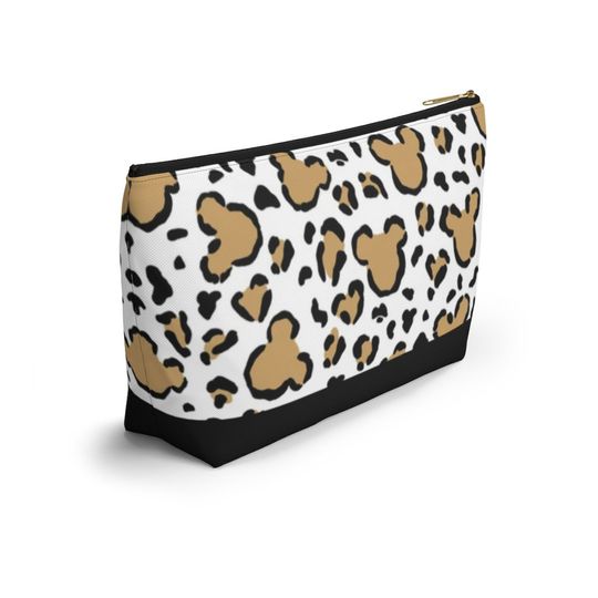 Disney Mickey Leopard Print Cotton Cosmetic Bag