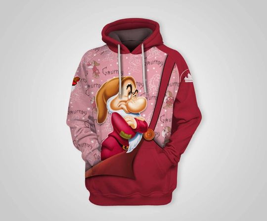 Red Grumpy Dwarf | Disney 3D Hoodie