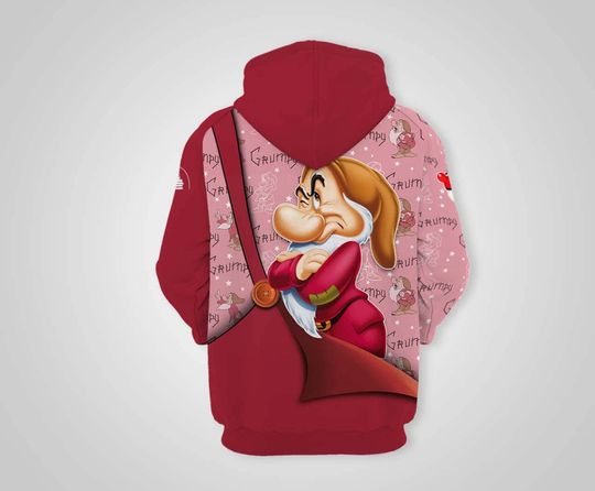 Red Grumpy Dwarf | Disney 3D Hoodie