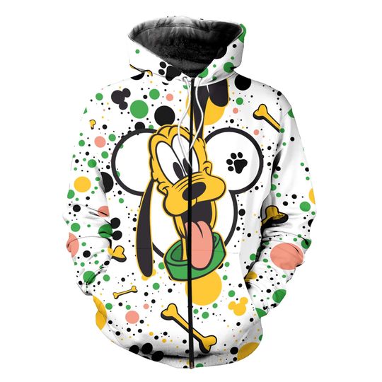 Pluto Dog Polkadot Pattern | Disney 3D Hoodie