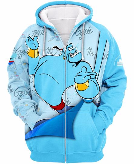 Blue Aladdin Genie | Disney 3D Hoodie