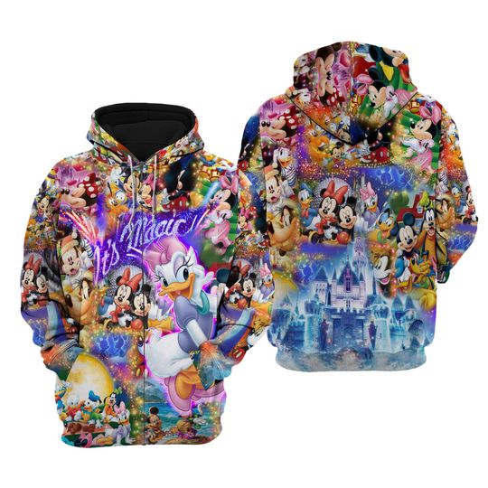 Daisy Duck Magical Glitter Castle | Disney 3D Hoodie