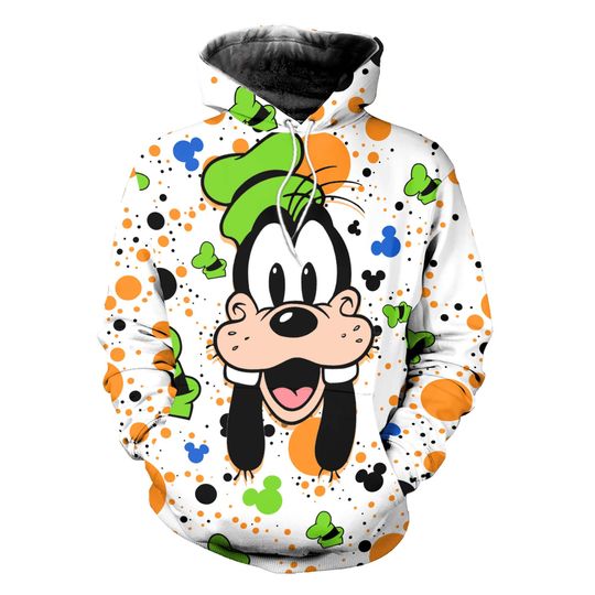 Goofy Dog Polkadot Pattern | Disney 3D Hoodie