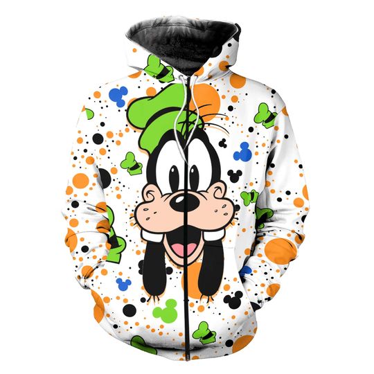 Goofy Dog Polkadot Pattern | Disney 3D Hoodie