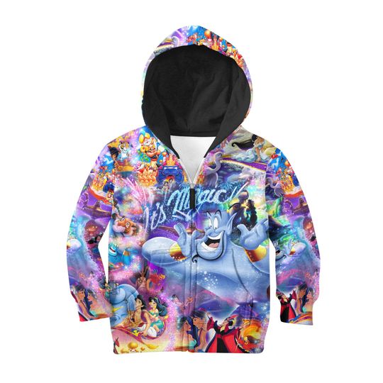 Aladdin Jasmine Genie Magic Glitter | Disney 3D Hoodie