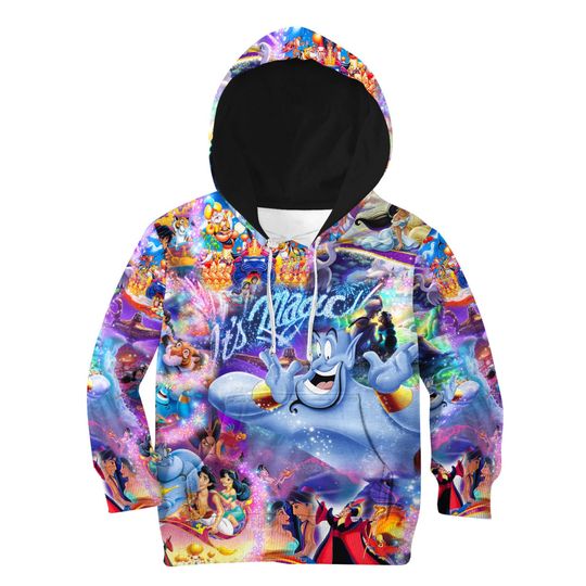Aladdin Jasmine Genie Magic Glitter | Disney 3D Hoodie
