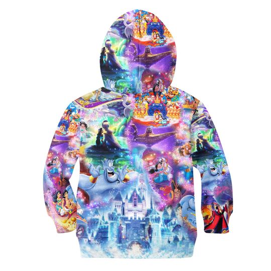 Aladdin Jasmine Genie Magic Glitter | Disney 3D Hoodie