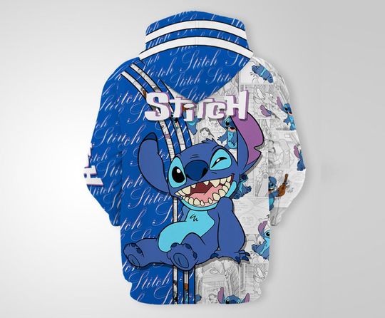 Blue Stitch Disney 3D Hoodie