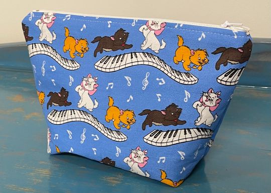 Aristocats cosmetic purse, Disney inspired bag