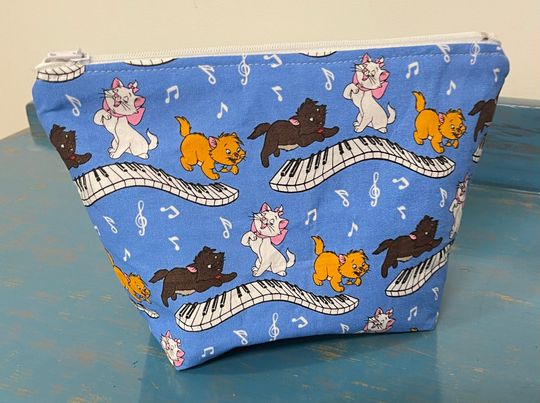 Aristocats cosmetic purse, Disney inspired bag