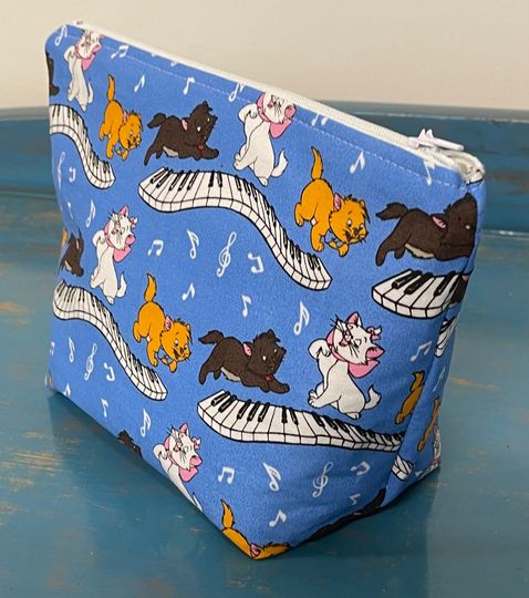 Aristocats cosmetic purse, Disney inspired bag