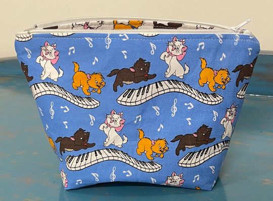 Aristocats cosmetic purse, Disney inspired bag