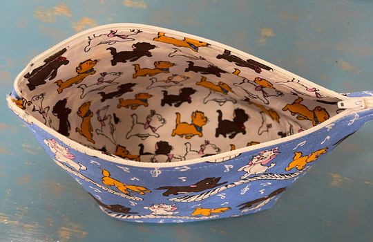 Aristocats cosmetic purse, Disney inspired bag