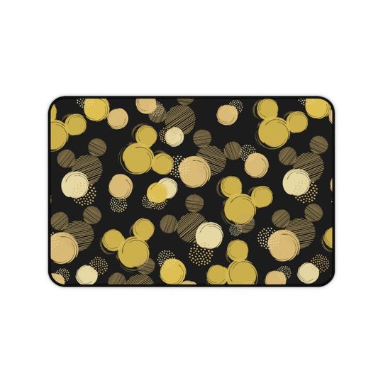 Disney Black and Gold Desk Mat, Disney Office Decor, Disney Mouse Pad