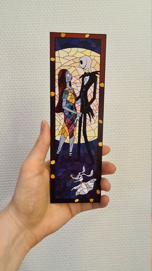 Nightmare Before Christmas Bookmark, Disney, Jack Skellington with Sally and Zero