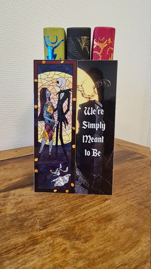 Nightmare Before Christmas Bookmark, Disney, Jack Skellington with Sally and Zero