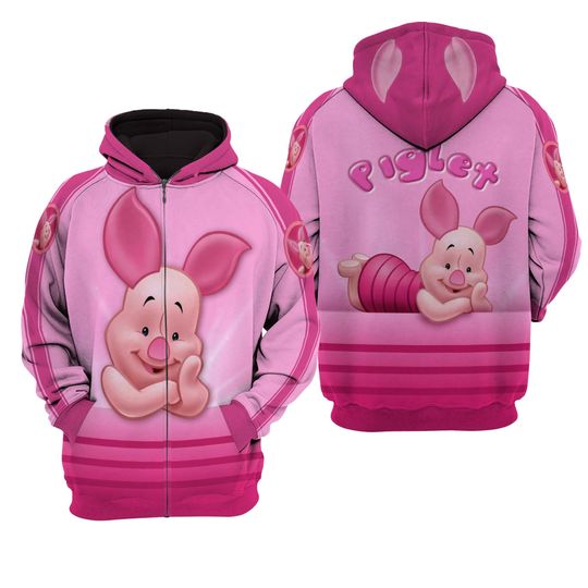 Piglet Pink Disney 3D Hoodie