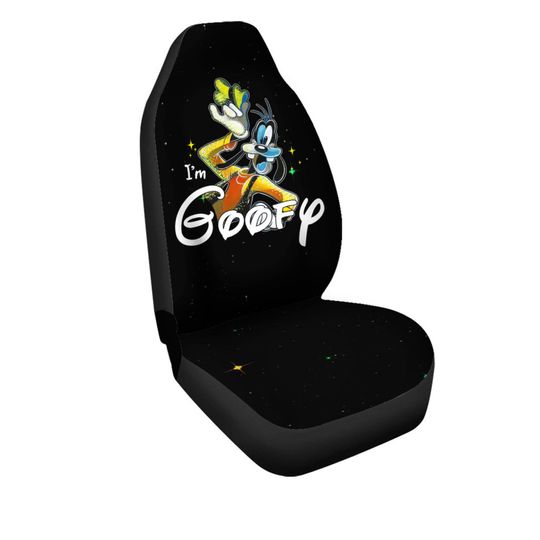 Goofy Blue Orange Yellow Black White Bling Glitter Disney Car Seats Cover