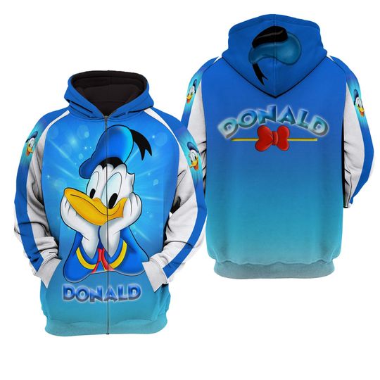 Donald Duck Blue | Disney 3D Hoodie