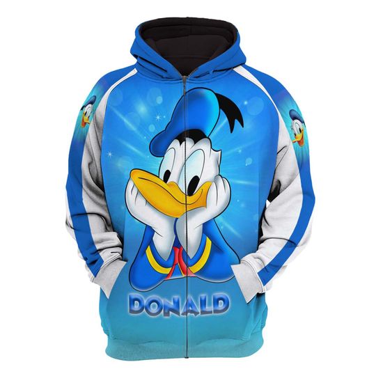 Donald Duck Blue | Disney 3D Hoodie