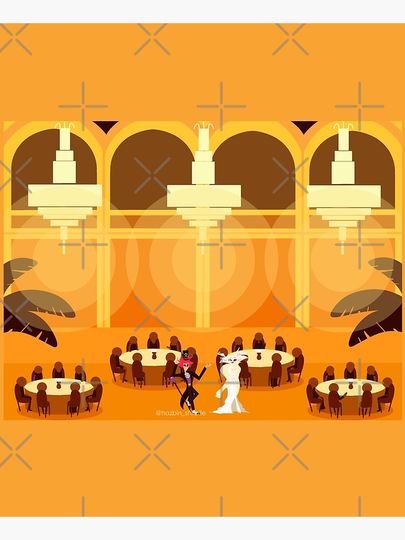 Princess and the Frog and Hazbin Hotel Crossover Apron