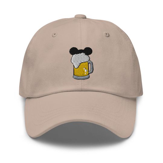 Mouse Lager Embroidered Adjustable Dad Hat, Disneybound Baseball Cap