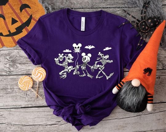 Disney Skeleton Shirt, Disney Halloween Shirt, Mickey Skeleton Tshirt