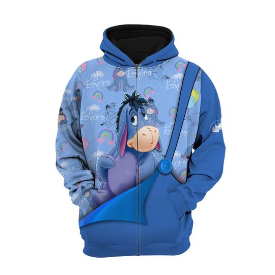 Eeyore Donkey Blue | Disney Hoodies Button Overalls Patterns