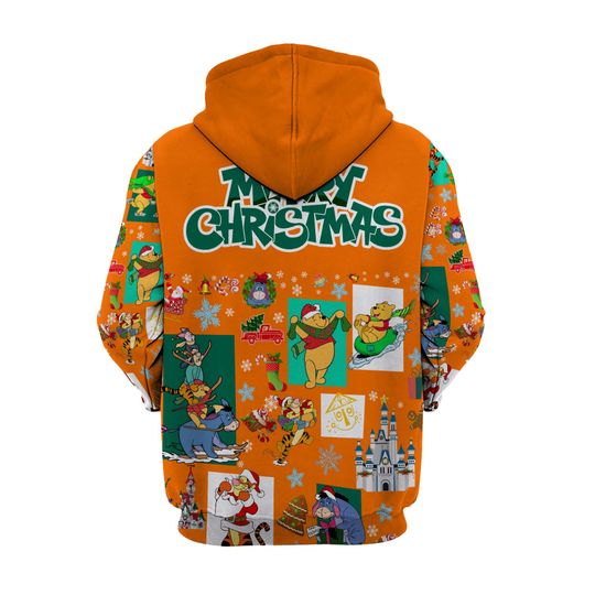 Tigger Orange Christmas Disney 3D Hoodie