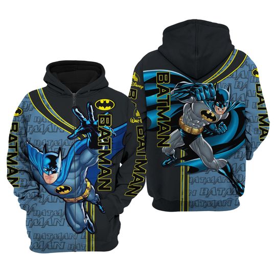 Batman Black Navy Blue Disney 3D Hoodie