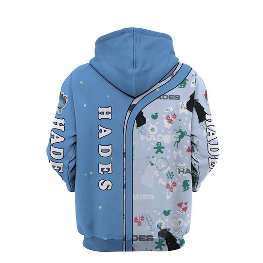 Hades Blue Christmas Disney 3D Hoodie