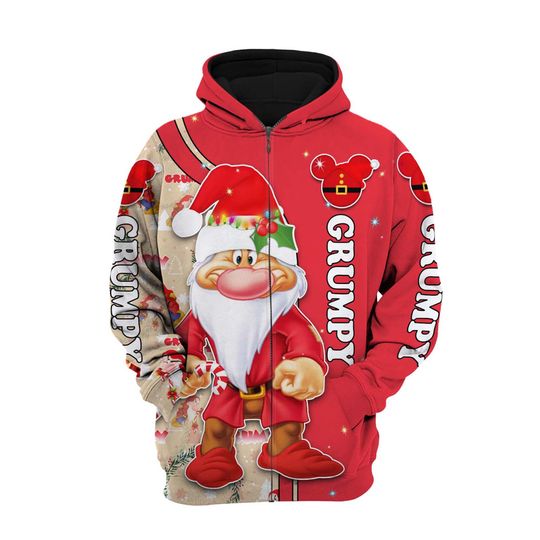 Grumpy Red Christmas |Disney 3D Hoodie