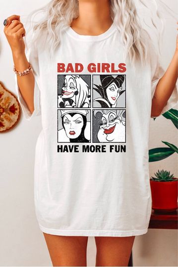 Retro Villains Bad Girls Have More Fun Disney Shirt, Evil Queen Villain Shirt
