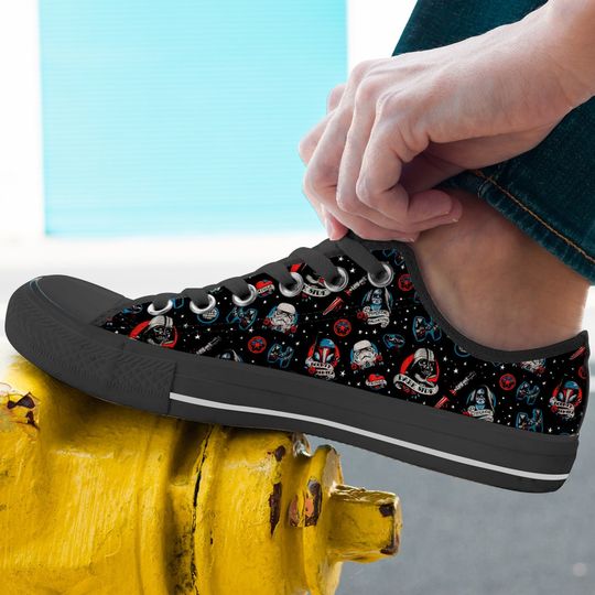 Star Wars Dark Side Patterns Full Print Disney Cartoon Low Top Sneakers
