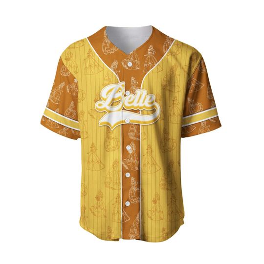 Belle Princess Beauty Yellow Patterns | Custom Disney Jersey