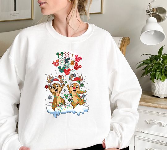 Christmas Chip and Dale Sweatshirt, Disney Double Troble Sweater