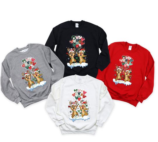 Christmas Chip and Dale Sweatshirt, Disney Double Troble Sweater