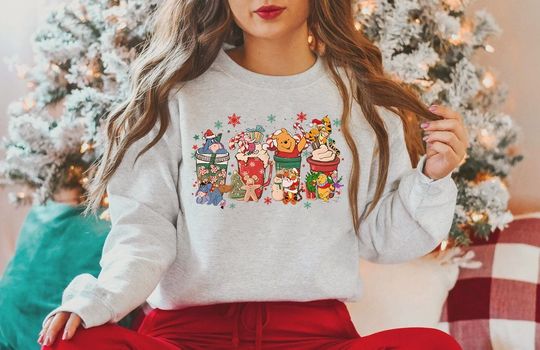 Winnie The Pooh Latte Coffee Sweatshirt, Disney Pooh Sweatshirt