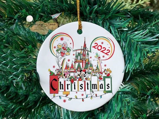 Personalized Disneyland Christmas Ornament, Disney Trip 2022 Keepsake