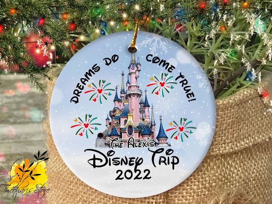 Disney Trip 2022 Keepsake, Custom Disney Ornament