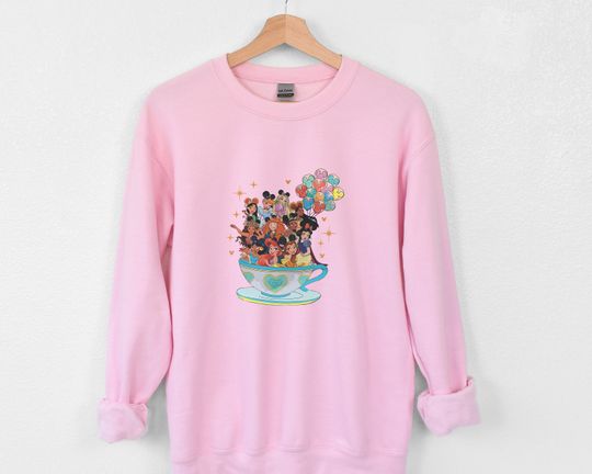 Disney princess Teacup Sweatshirt, Disney Princess Characters