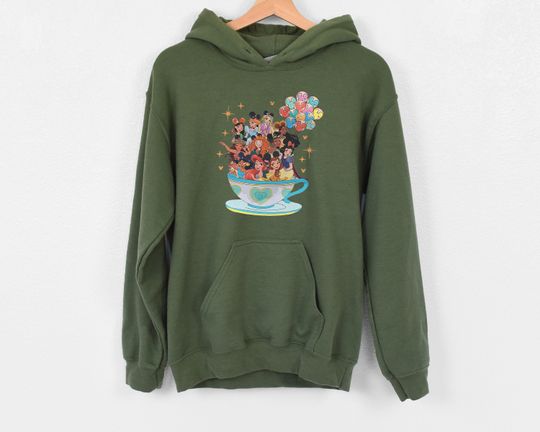 Disney princess Teacup Sweatshirt, Disney Princess Characters