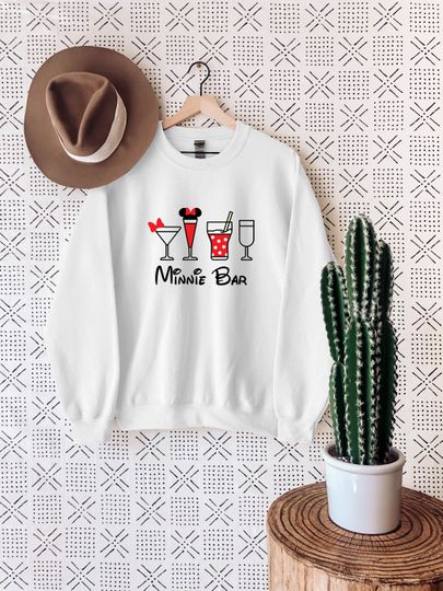 Minnie Bar Sweatshirt, Disney Sweatshirt, Drinking, Drinking Around the World Sweatshirt