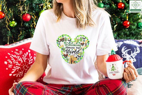 Disney Drinking St Patricks Day Sweatshirt, Drinking Around the World