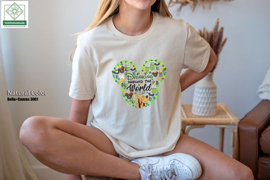 Disney Drinking St Patricks Day Sweatshirt, Drinking Around the World