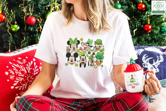 Retro Disney St Patricks Day Sweatshirt, Mickey and Friends Lucky