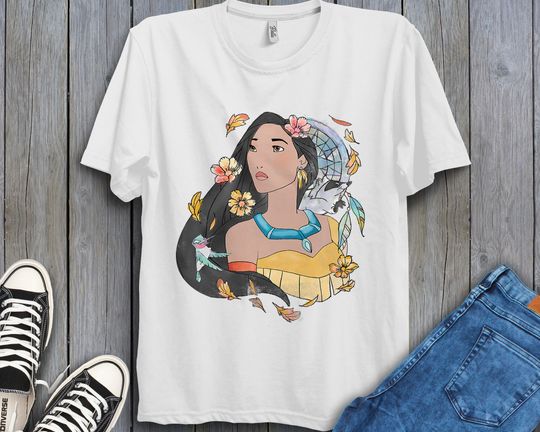 Disney Pocahontas Dreamcatcher Watercolor Graphic T-Shirt