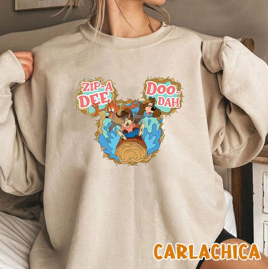 Splash Mountain Zip A Dee Doo Dah Disney Boy Mickey Sweatshirt, Splash Mountain Sweatshirt